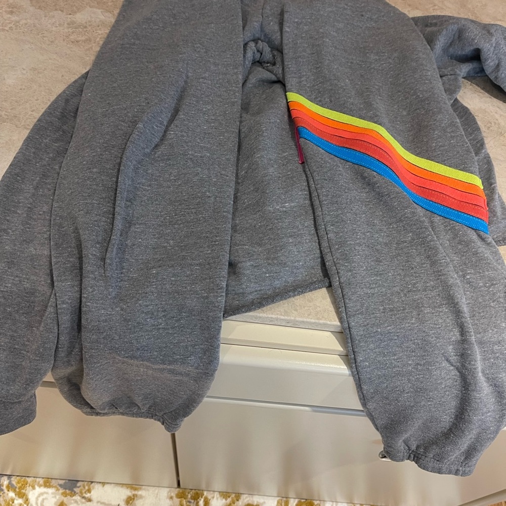 Aviator Nation Light Gray Sweatpants